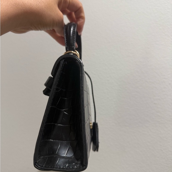Princess Polly Black Croc Mini Bag - Picture 2 of 3